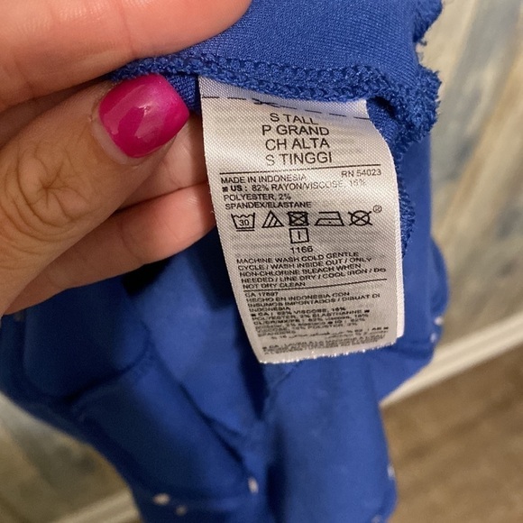 Gap | Blue polkadot ruffle hem and sleeve midi dress | Size small - Picture 5 of 10